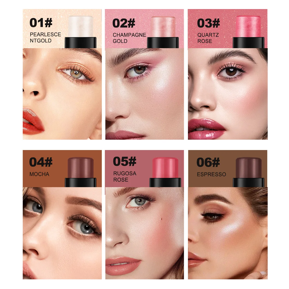 1pc trucco viso contorno bronzer stick per fard viso polvere luccicante cosmetici per trucco cremoso