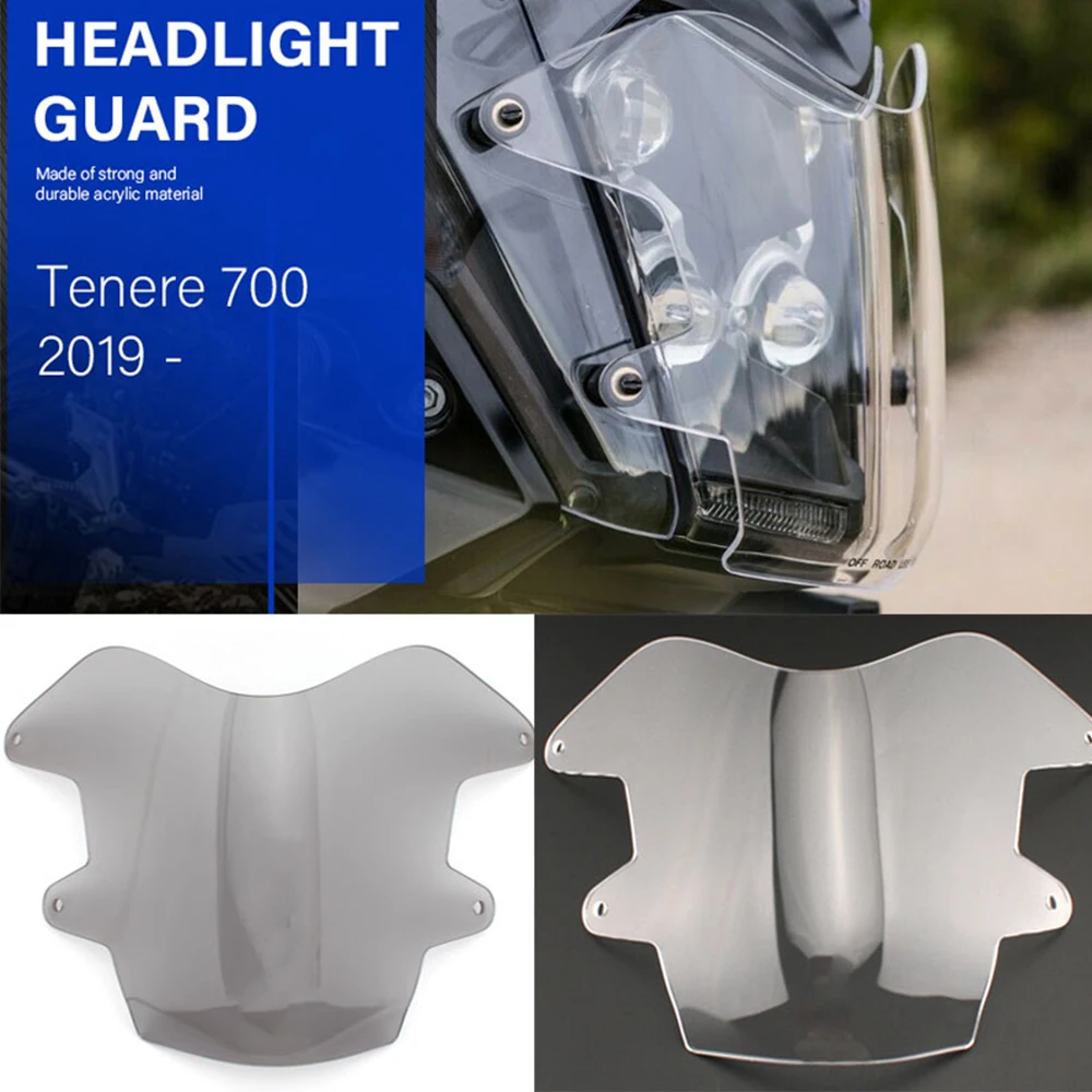 Motorcycle Acrylic Headlight Protector Guard for Yamaha Tenere 700 TENERE700 T700 T7 XT700Z XT700 Z 2019 Light Protection Cover