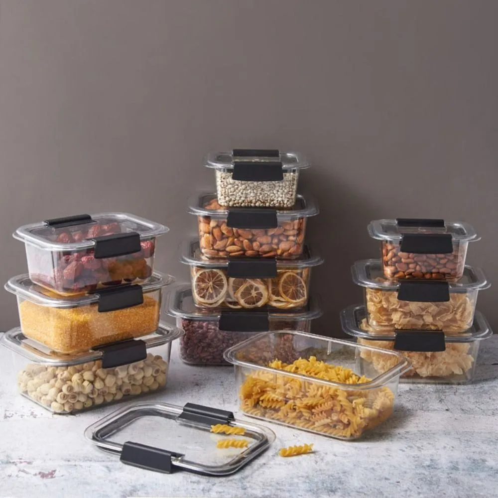 

BPA-Free Sealed Fresh-keeping Box Transparent PET Lunch Box Rectangular Leak-Proof Crisper School