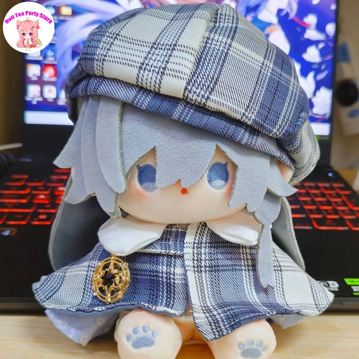 

Fu Hua Attributes Cute Blue Gugu Bird Plush Doll Honkai Impact 3 Dress Up Clothes Plushies Stuffed Body Toys Anime Gift 20cm