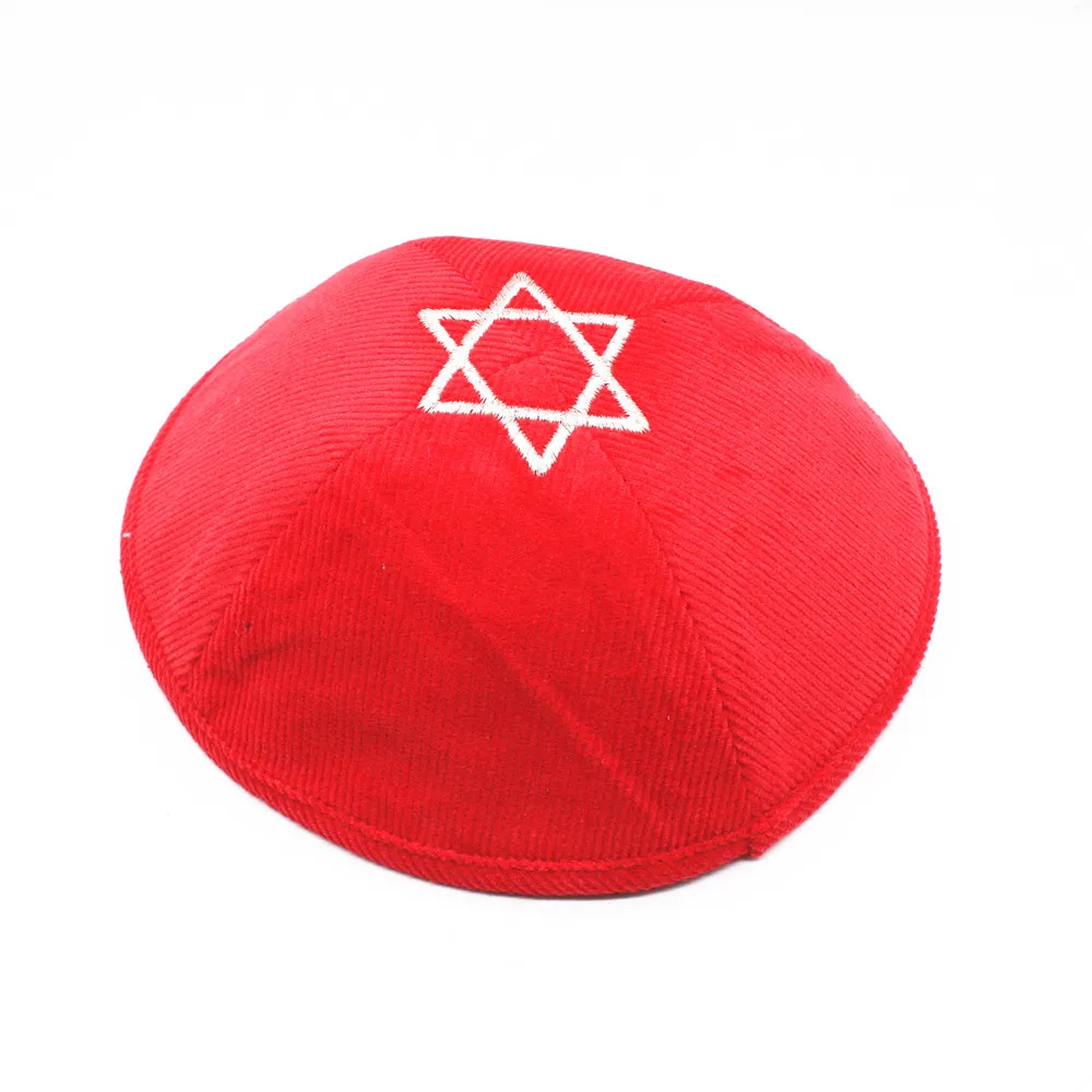 Star of David Kipa Embroidery Hat Jewish Kippa Yarmulkes Cotton Kippot Beanies Judaism