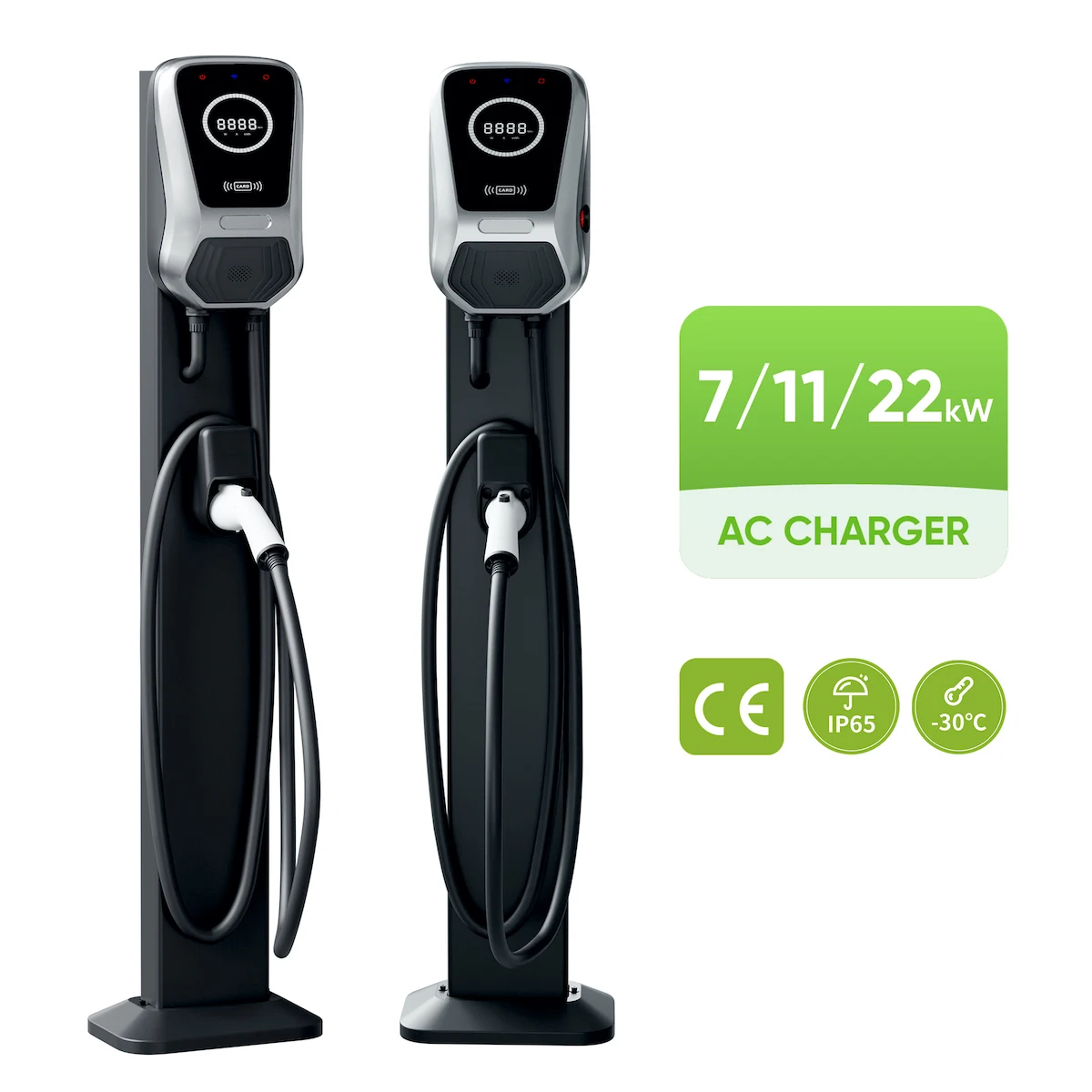 

Зарядная станция для электромобилей Odm, Китай, зарядное устройство для электромобиля, переменный ток, 22 кВт, зарядное устройство для электромобилей, тип 2, со светодиодным экраном