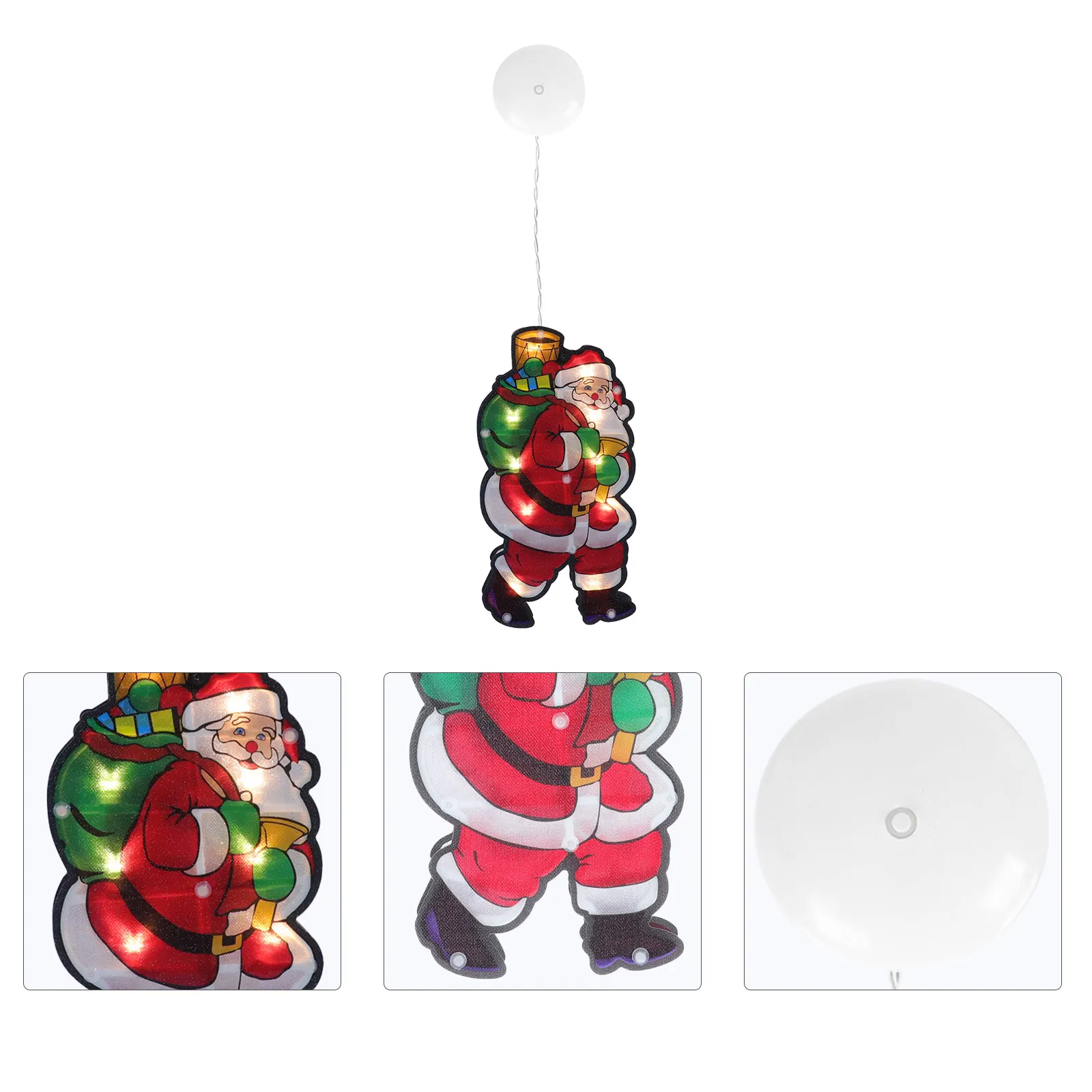 

Christmas Suction Cup Hanging Led Light Decorative Lamp For Home Mall Office Window Showcase Party Atmosphere Xmas Decor Light