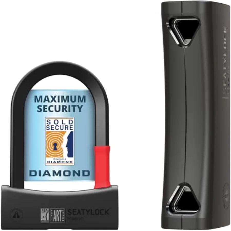 

Велосипедный U-образный замок Seatylock Mason - Запатентованный сверхпрочный противоугонный U-образный замок Diamond Secure - Ультра-надежное средство безопасности для велосипедов с ключом
