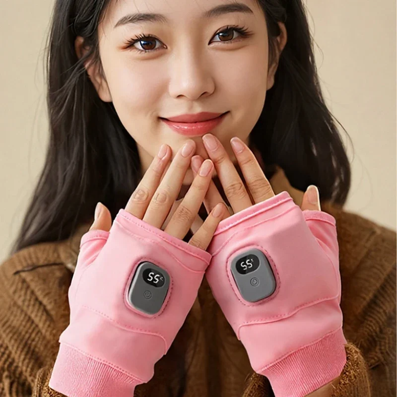Smart Electric Heating Gloves Three Levels of Temperature Adjustment Waterproof Touch Screen Heated Gloves Suitable Warm Gloves