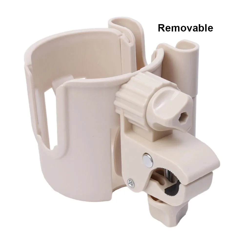 

1Pcs Universal Stroller Cup Holder With Phone Holder Adjustable Bottle Holder 2-in-1 360 Degree Beverage Cup Holder