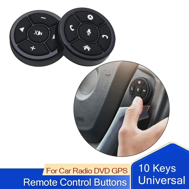 

Universal 10 Keys Car Remote Control Buttons With LED Light Functions For Car Radio Android Navigation Multimedia Player