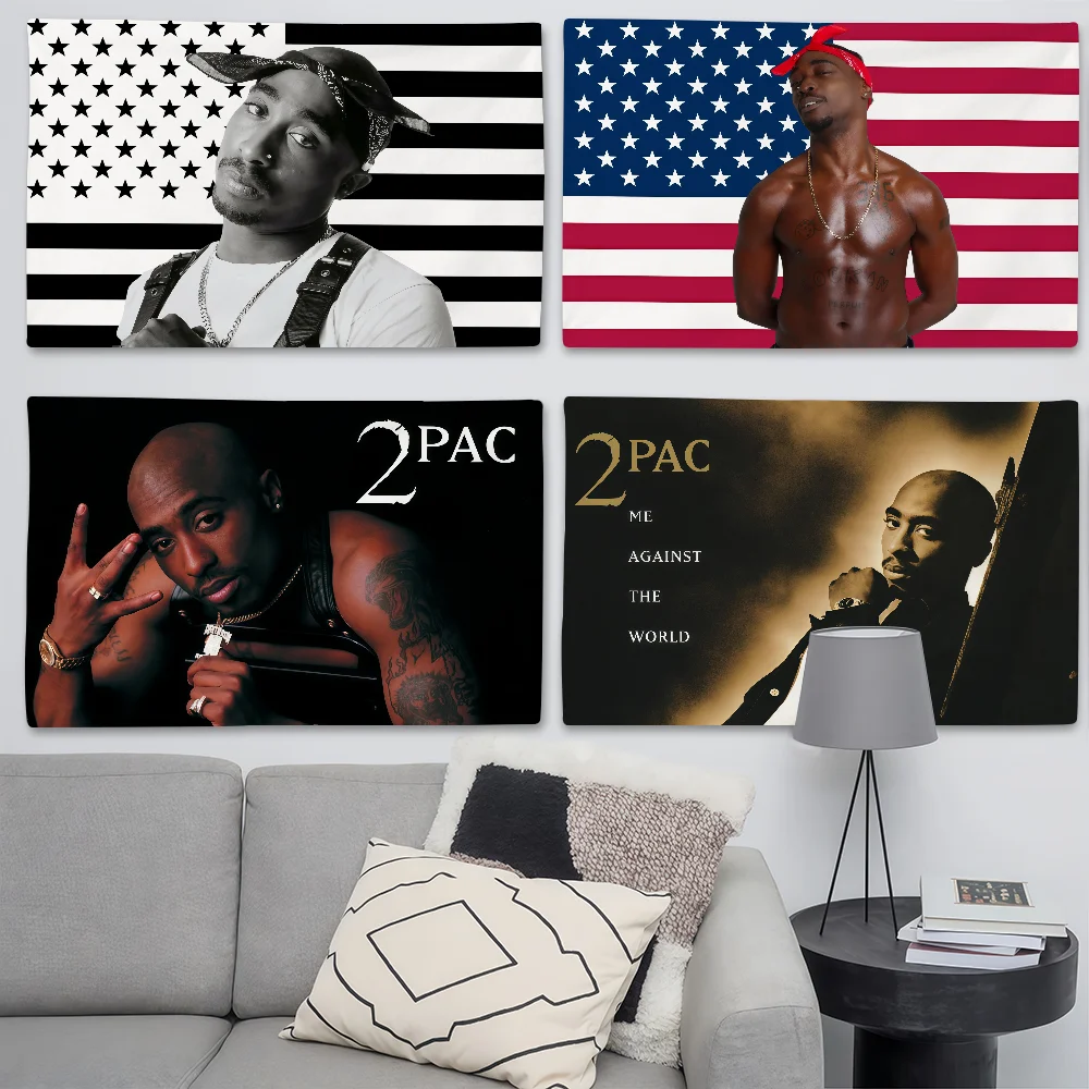 Sänger T-Tupac Shakur 2Pac Flagge, geeignet für Geburtstagsfeiern, Wohnzimmer, Schlafzimmer und Outdoor-Camping-Dekorationen
