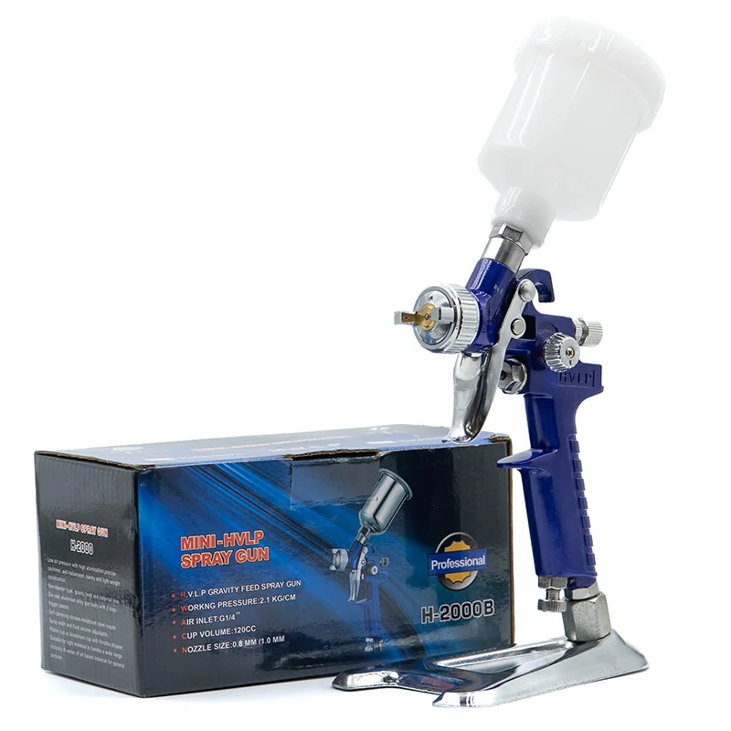 

Высококачественный мини-синий спрей HVLP для автомобильной полировки и проектов «сделай сам», спрей размера сопла 1,0