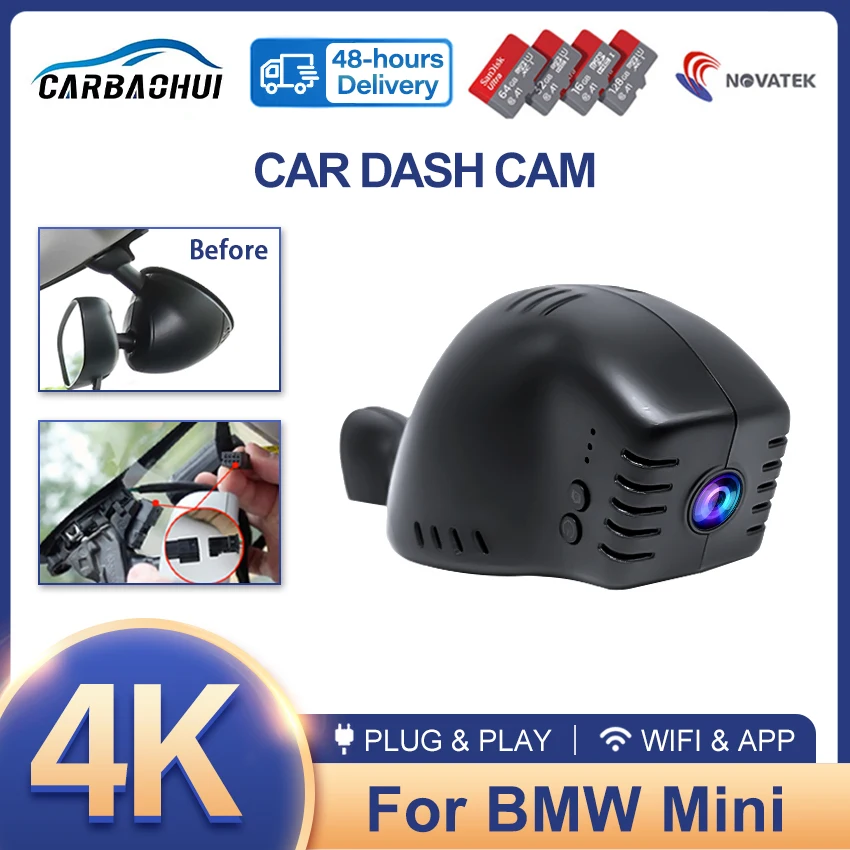 Car DVR for MINI Cooper Countryman Clubman Convertible JCW, 4K Dash Camera for MINI F54 F55 F56 F57 F60 2014 to 2023 Dashcam