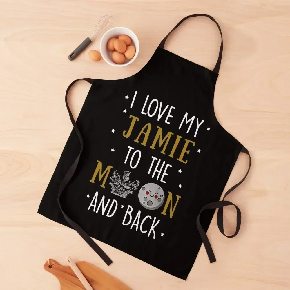 

I love my Jamie to the moon and back Apron All For Kitchen And Home painters chef costume cleanings Apron