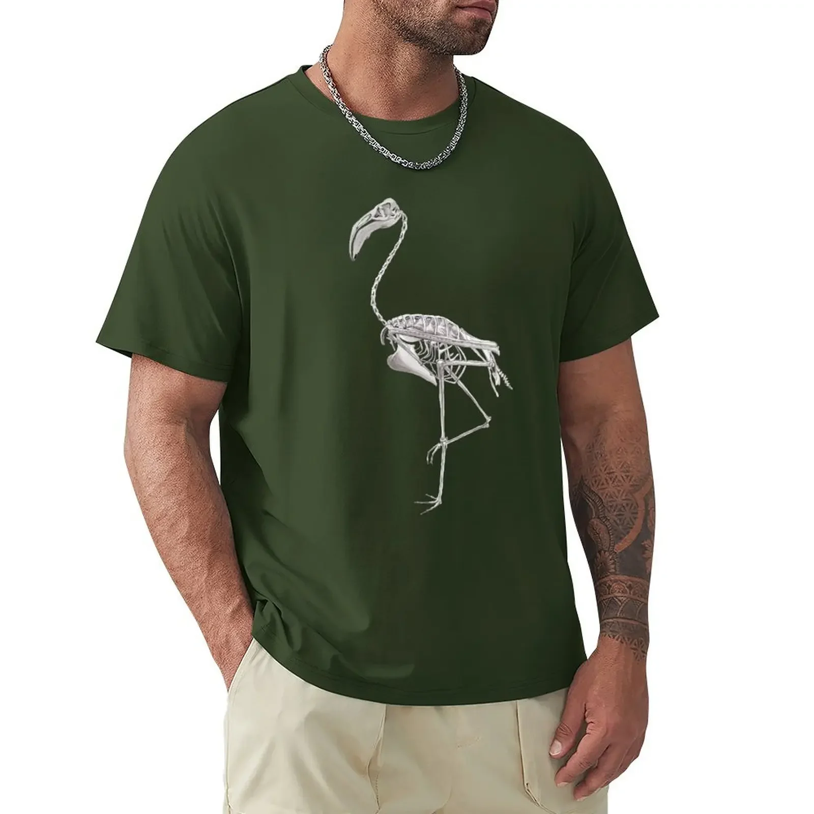 Flamingo Skeleton: Bird Halloween Animal Anatomy T-Shirt baggy shirts summer clothes kawaii clothes custom t shirt shirts men
