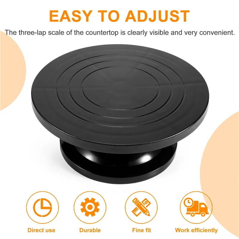 YWDZ-30Cm Pottery Wheel Modelling Platform Sculpting Turntable Model Making Clay Sculpture Tools Round Rotary Turn Plate Pottery