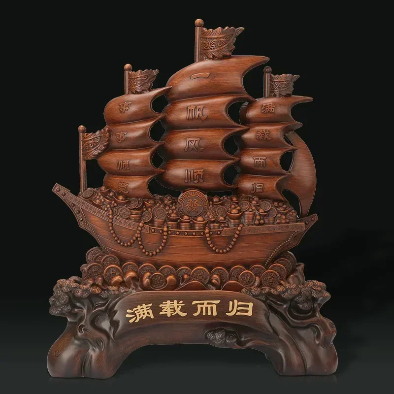 Smooth sailing,Dragon boat Decorative ornaments，Resin modern art crafts Home living room office decoration statue