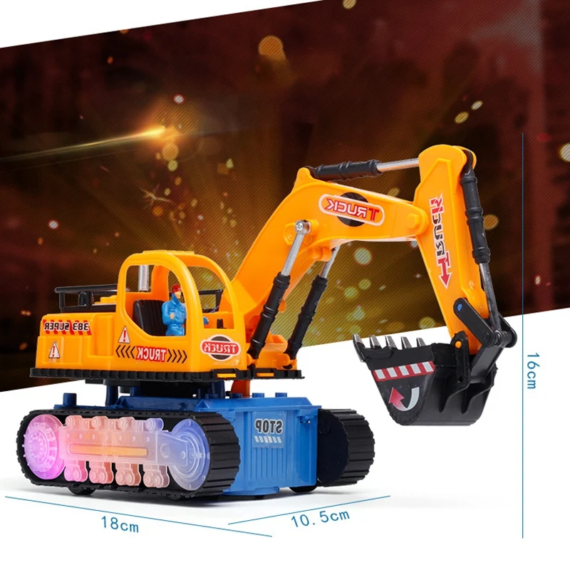 

Modern Electric Music Lighting Universal Excavator Demo Children's Model Toy
