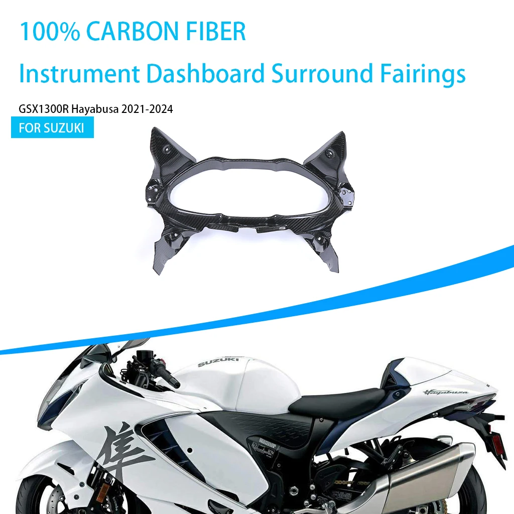 For SUZUKI GSX1300R Hayabusa 2021 2022 2023 2024 Motorcycle 100% Carbon Fiber Instrument Dashboard Surround Fairings Accessories