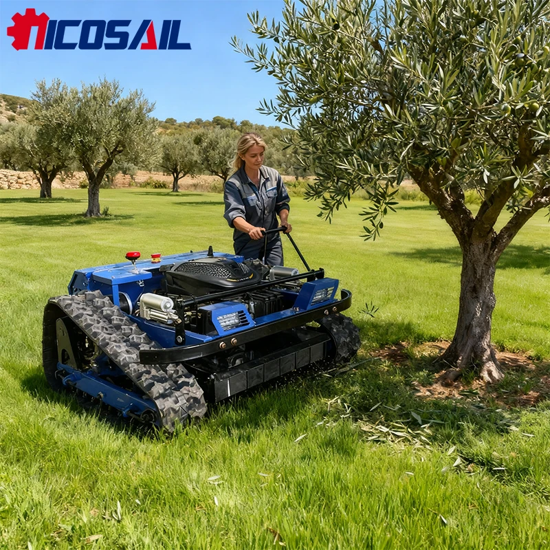 

Небольшая гусеничная газонокосилка с дистанционным управлением по индивидуальному заказу, высококачественная машина