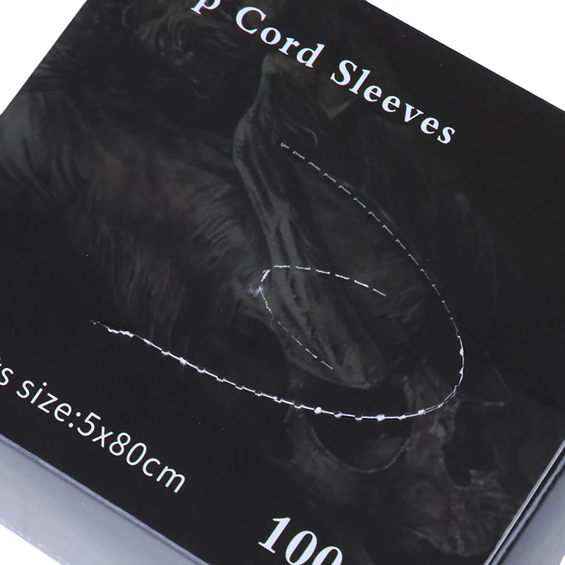 

100 шт. черных одноразовых гигиенических чехлов-рукавов для кабелей тату-машинок, аксессуары для татуировок