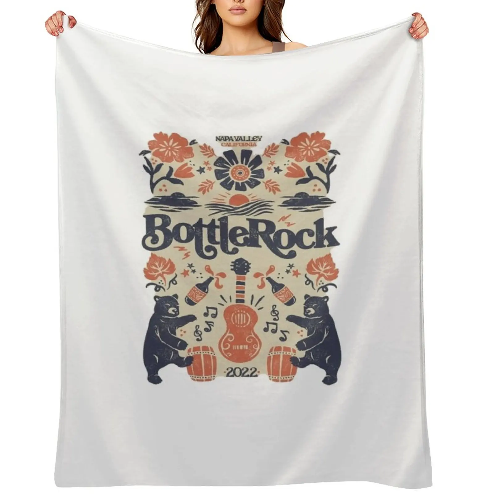 

Bottlerock Festival Throw Blanket Blankets For Sofas Large Soft Big Soft Plush Plaid Blankets
