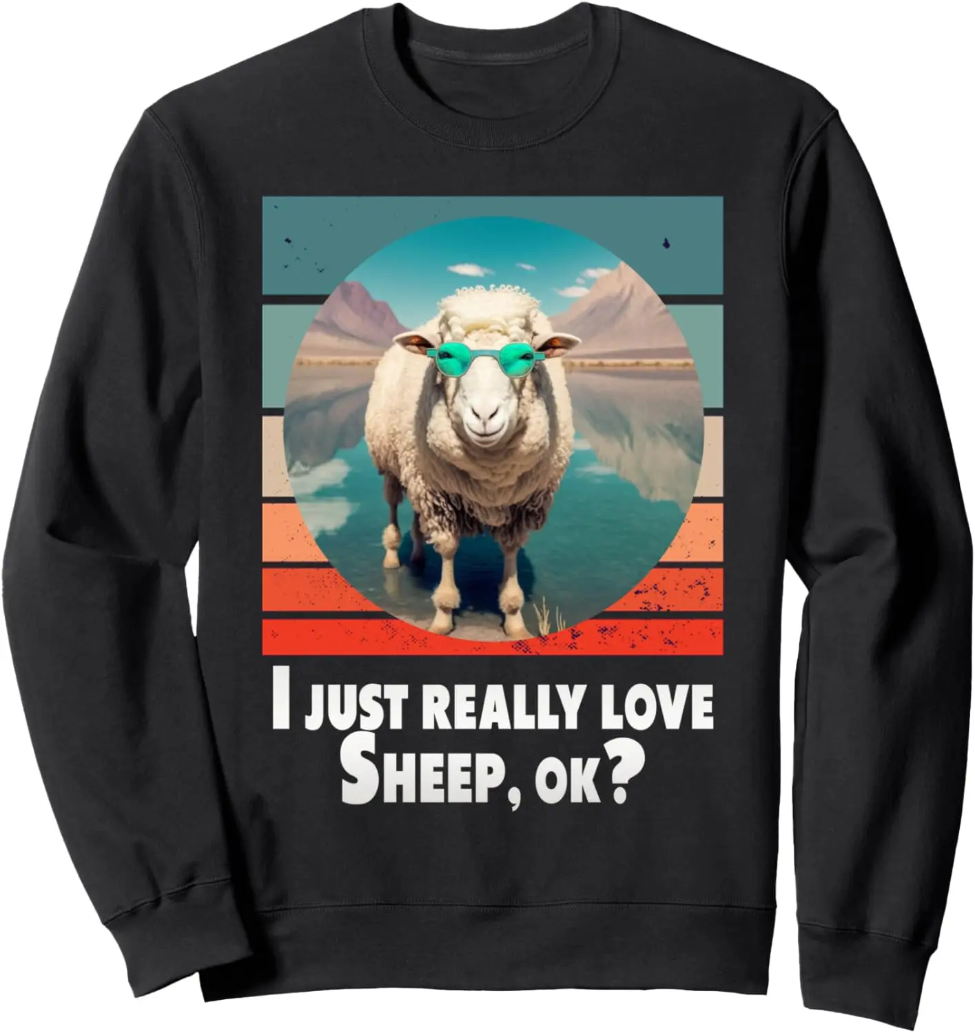 Funny sheep with sunglasses, funny sheep Sweatshirt