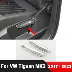 For Volkswagen VW Tiguan MK2 2017-2019 2020 2021 2022 2023 Matte Car Seat Ajust Switch Button Cover Trim Interior Accessories