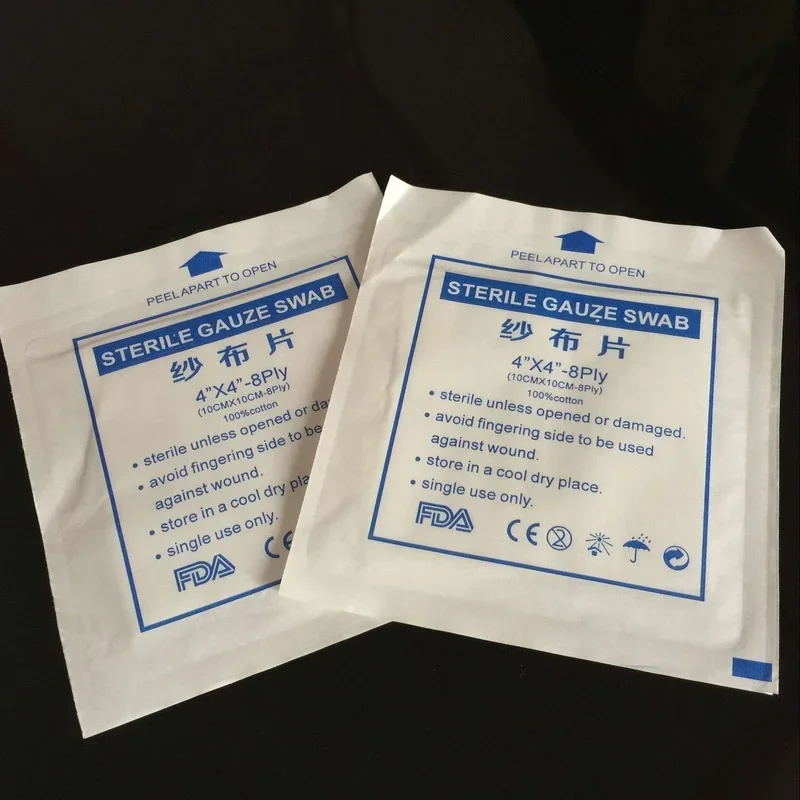 10*10cm 8 Layers First Aid High-quality Individually Wrapped Gauze