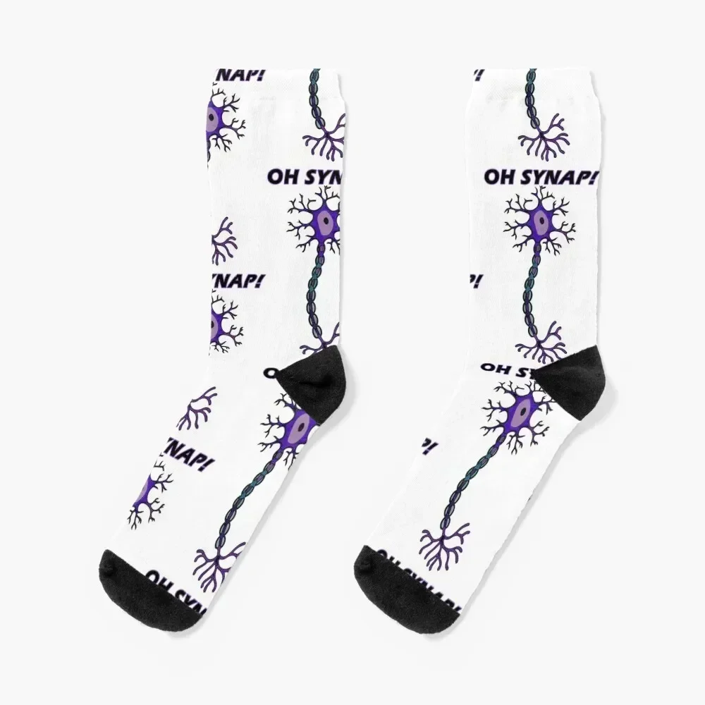 

Neuron - Oh Snap! - Science Pun Socks hockey japanese fashion cotton Running Luxury Woman Socks Men's