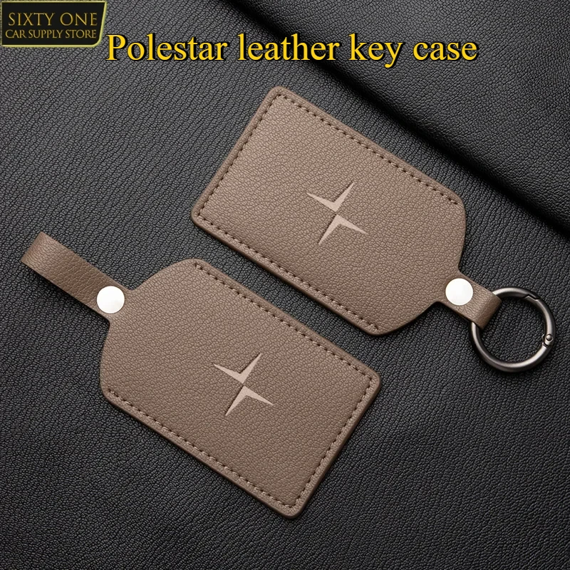 

For Polestar Leather Key Case NFC Polestar 2/3/4 Models Car Tuning Interior Accessories Goatskin Key Case