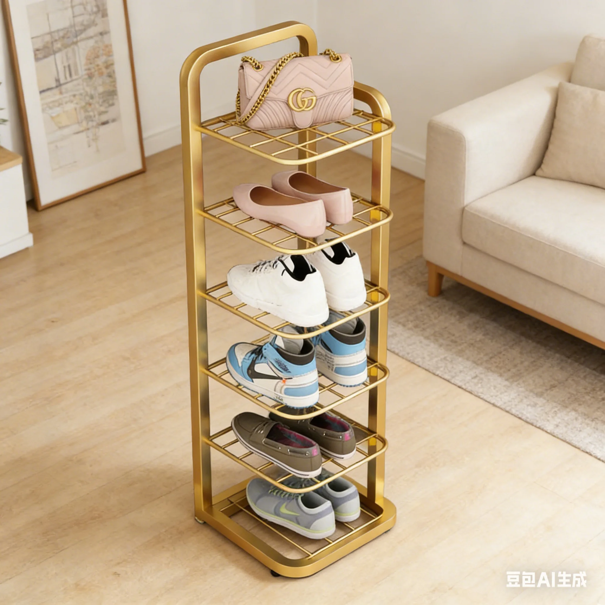 

AOLIVIYA Living Room Shoe Cabinet Multi Layer Shoe Rack Home Entryway Doorway Hallway Large Capacity Nordic A864230