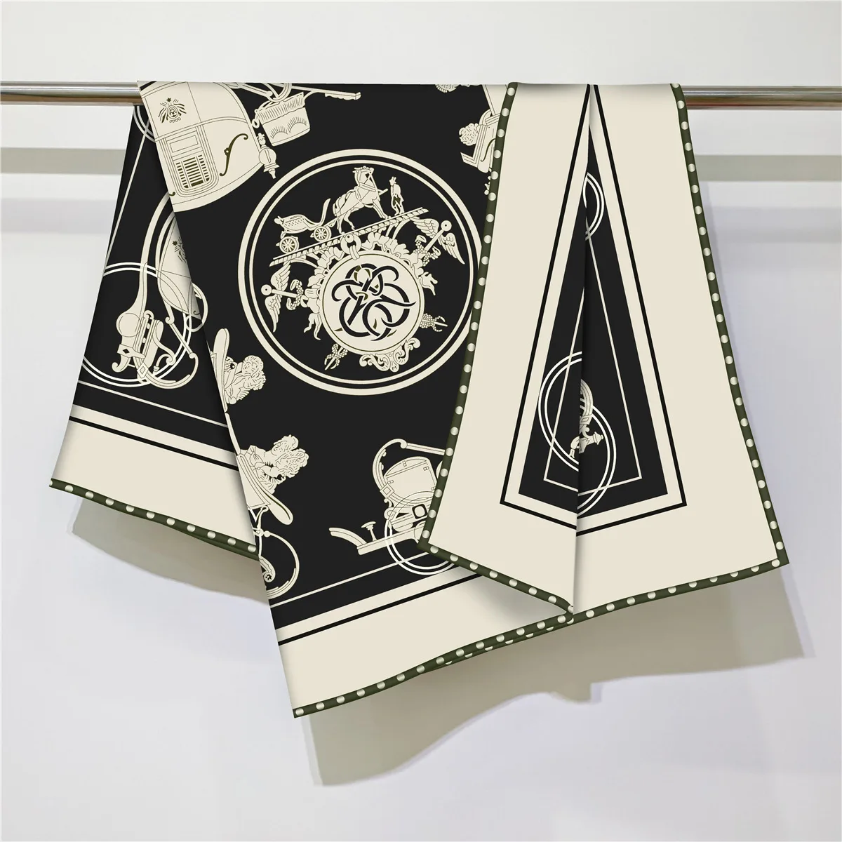 Silk Cashmere Scarf 90cm Square Shawls Luxury Designers Cashmere Women Hand Rolled Edges Bandanas Christmas Gift