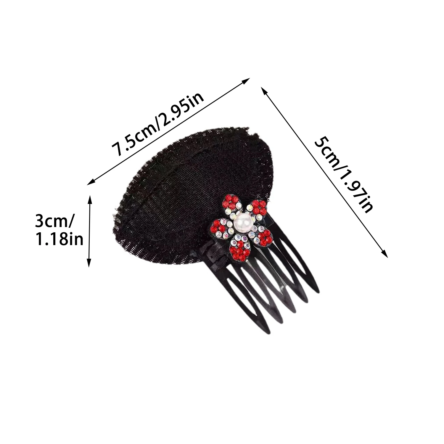 Invisible Fluffy Hair Pad Rhinestone Sponge Head Cushion Front Hair Line Volume Base Puff Cushion Hair Bun Pro Styling Hairpins