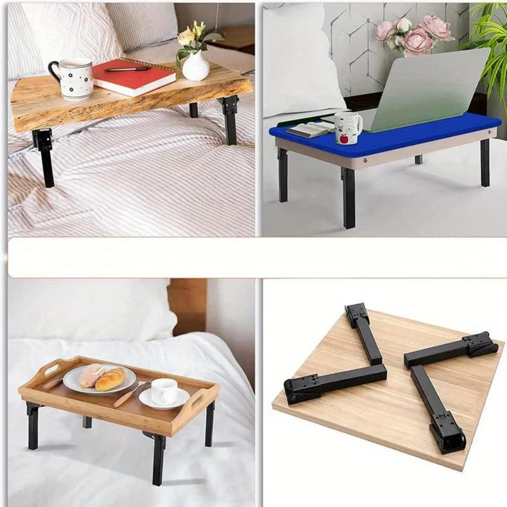 4pcs 200mm Custom Height Hidden Folding Furniture Table Legs Metal Metal or Steel Black Sofa Legs Sofa Shape Bed/Cabinet/Sofa image 6