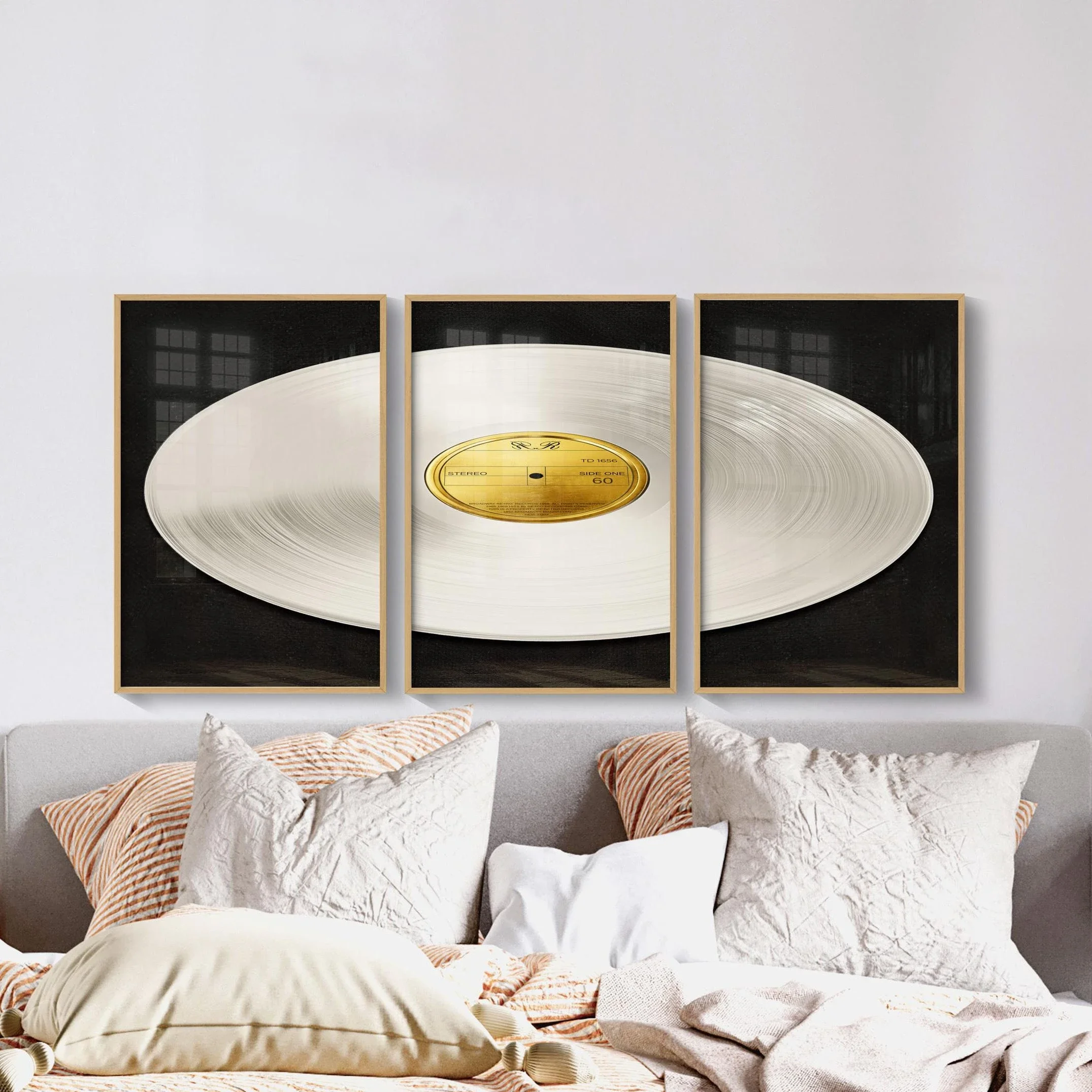 (No frame)3pcs Vintage Classic Vinyl Record Art Posters | Minimalist YK2-Style Canvas Prints | Home, Living Room, and Bar Dec
