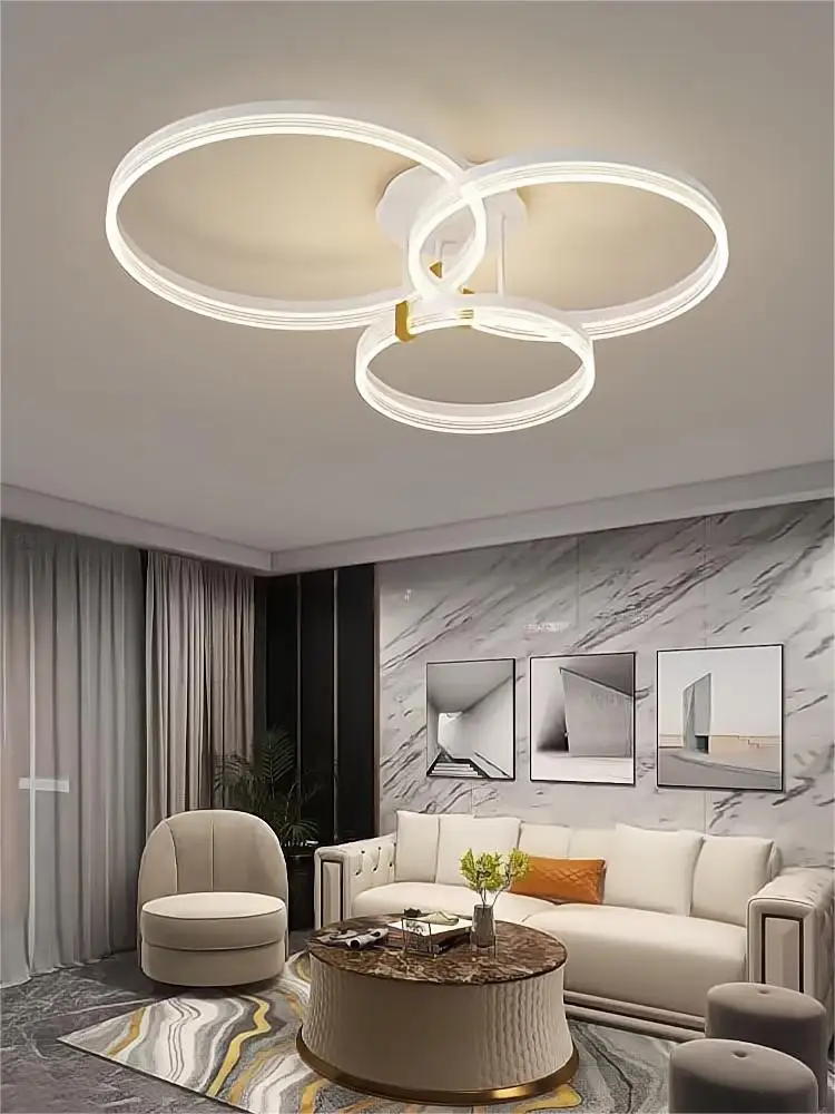 

Nordic Minimalist LED Ceiling Light for Living Room with Modern Circular Design Ideal for Dining Room and Master Bedroom Décor