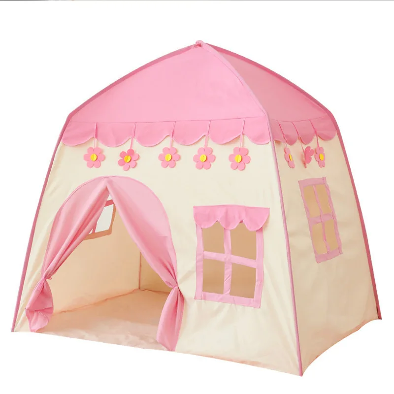 Tente de princesse d'intérieur pour enfants, maison de jeu de couchage pour fille, château pour bébé, petite maison, lit jouet