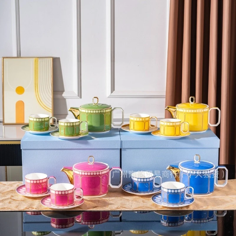 Swan Design Bone China Coffee Cup Saucer Teapot Set Afternoon Tea Tableware Luxury High Aesthetic Home Housewarming Gift view 2