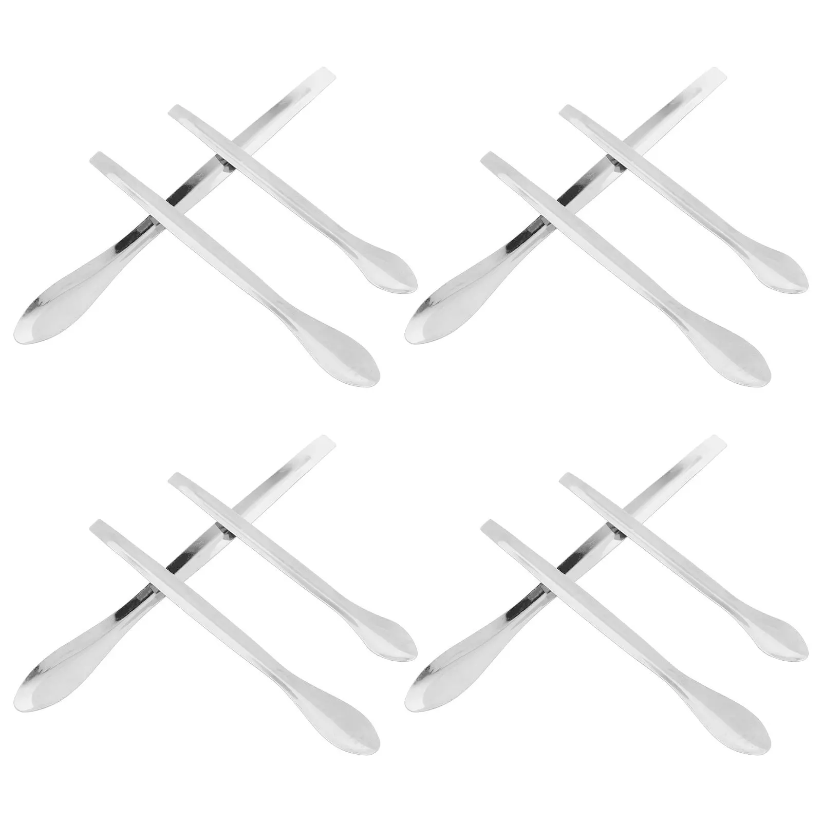 

12 Pcs Stainless Spoon Measure Spoons Laboratory Scoop Flat Measuring Scoops Sampling