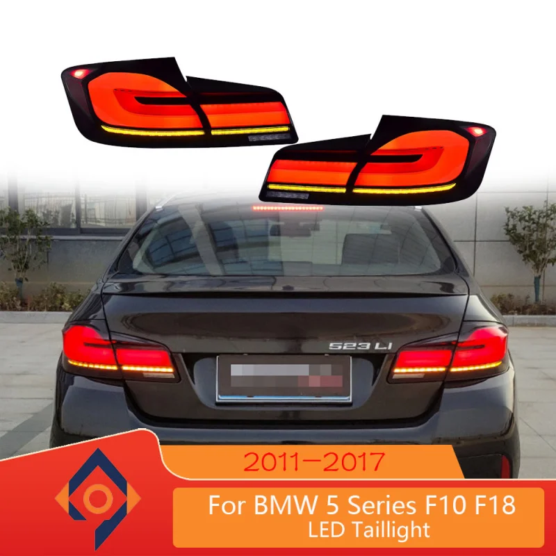 

Задний фонарь для BMW 5 серии F10 F18, комплект задних фонарей 2011-2017, модифицированный, новый, светодиодный, с функцией динамического указателя поворота, стоп-сигналом и задним габаритным огнем