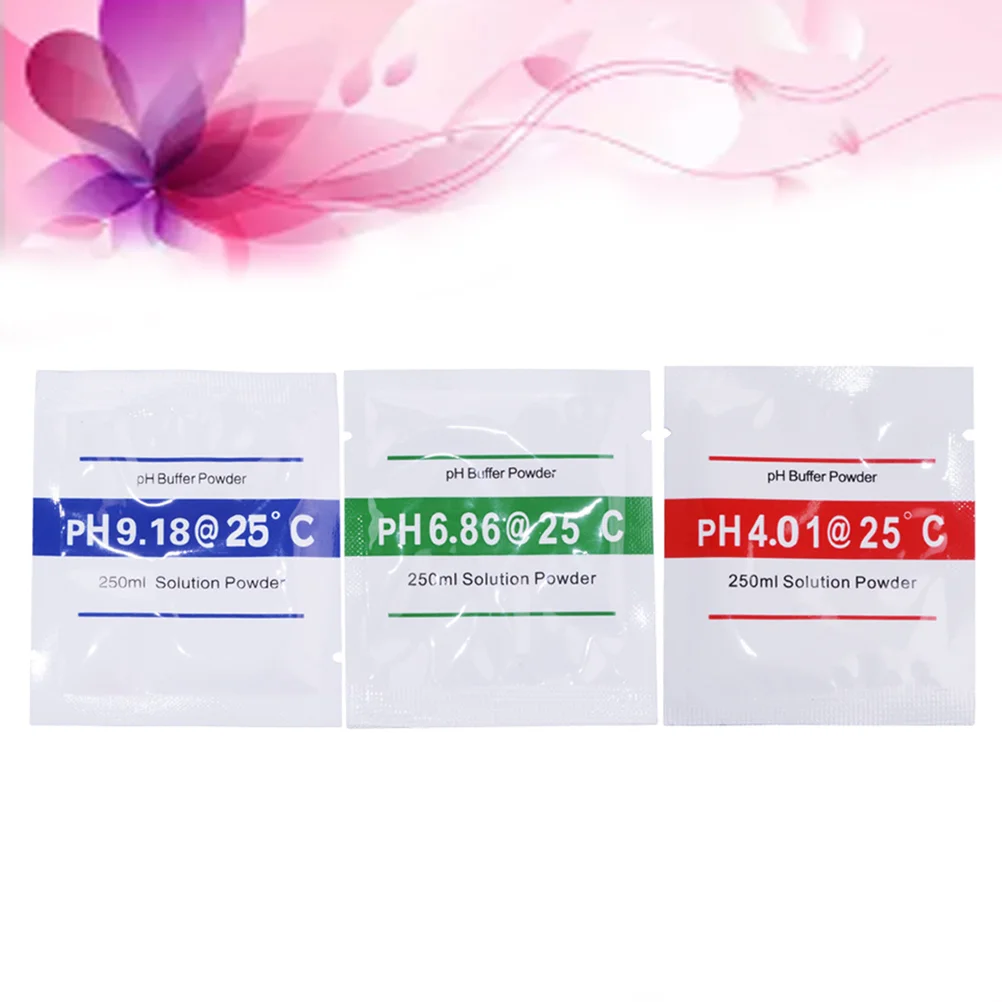 

3 PCS Alkalinity Reagent Hydroponics Distilled Water PH Calibration Buffer Powder for Meters The Solution