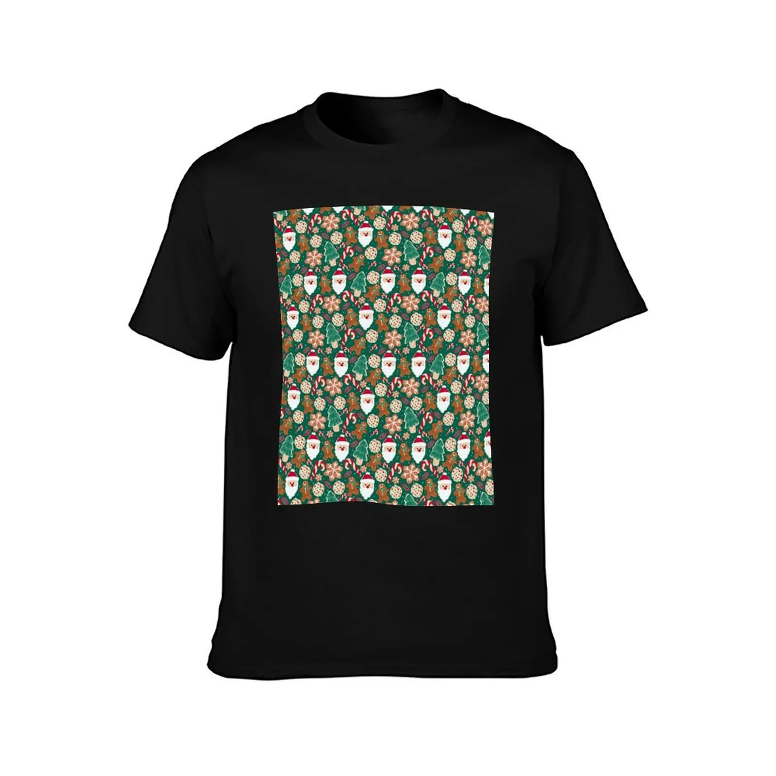 Christmas Baking Santa Biscuits Candycanes Small Scale Version T-Shirt Performance Workout Short Sleeve Tee T-Shirt