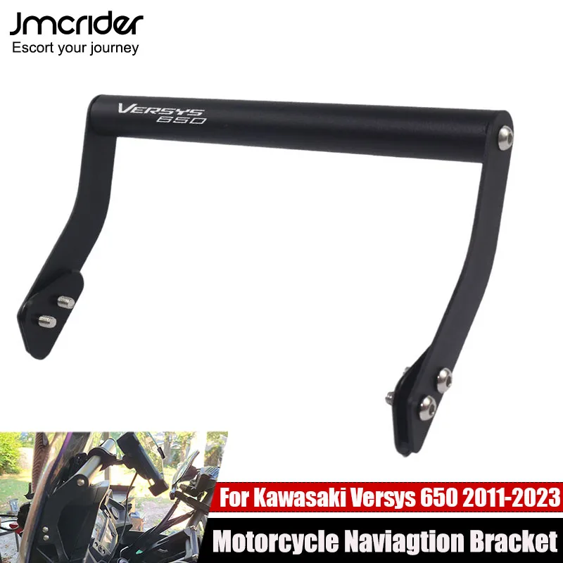 2023 For KAWASAKI VERSYS 650 KLE650/VERSYS650 2011-2021 Motorcycle Accessories Phone Holder Stand GPS Navigation Plate Bracket