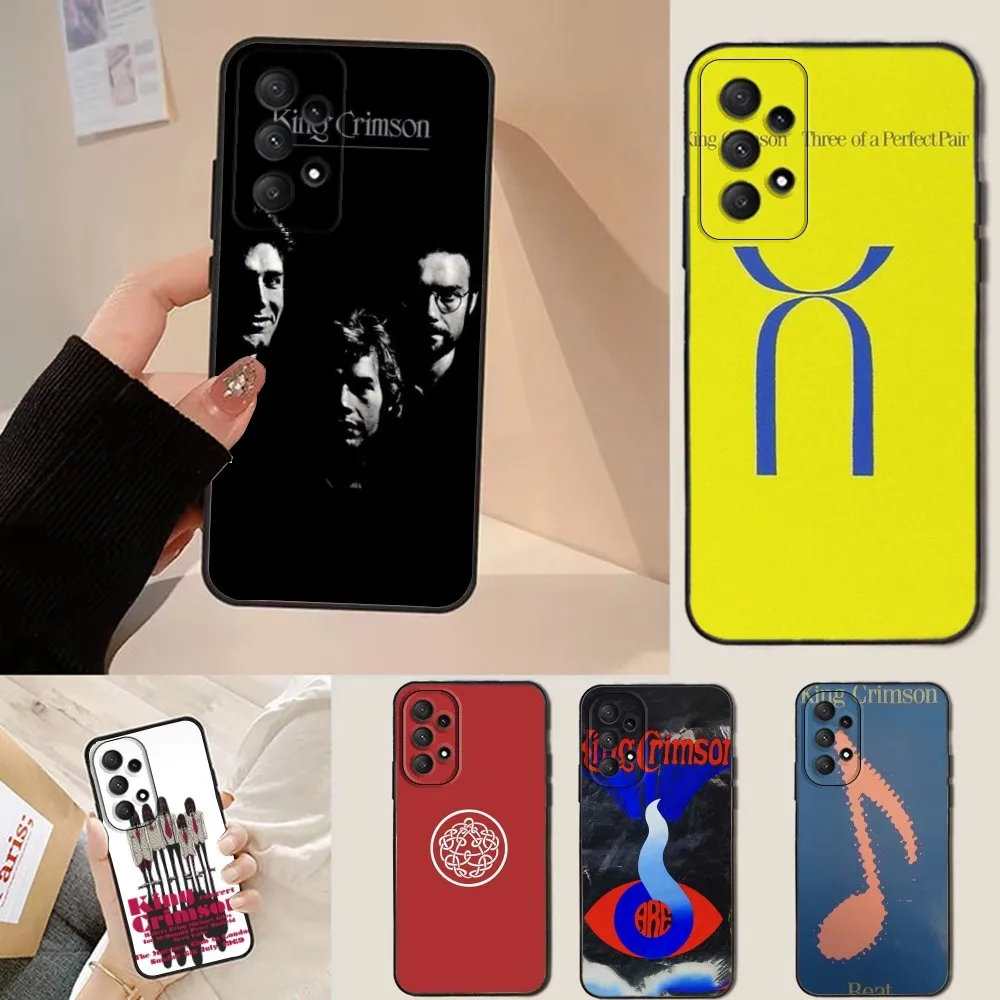 

Red C- criminson King Band Phone Case For Samsung Galaxy A13,A21s,A22,A31,A32,A52,A53,A71,A80,Soft Black Shell