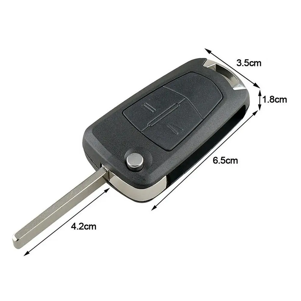 2-Button Remote Flip Key Fob Case For Opel Corsa D Zafira B Astra H Tigra 2-Keys Accessories For Vehicles