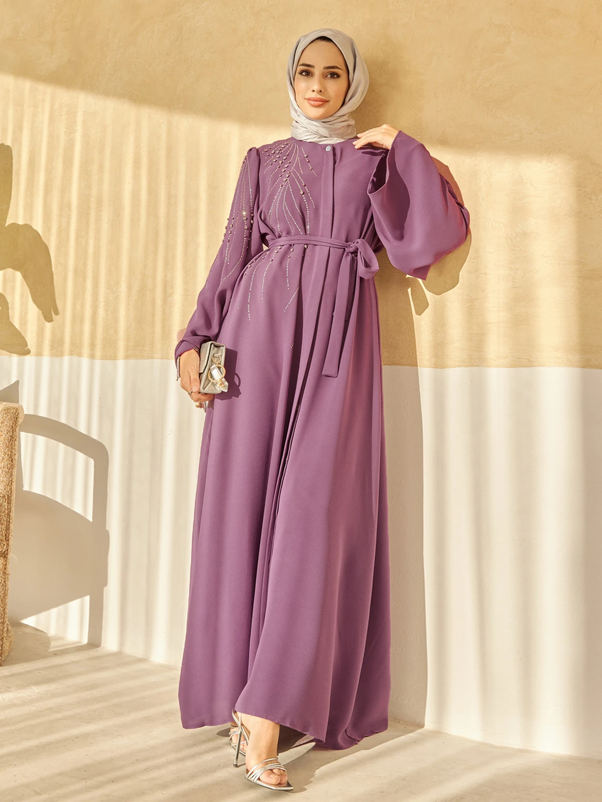 

Ramadan Eid Dubai Elegant Abaya Kebaya Islam Muslim Kaftan Modest Dress For Women Robe Musulmane Caftan Marocain Femme Vestidos