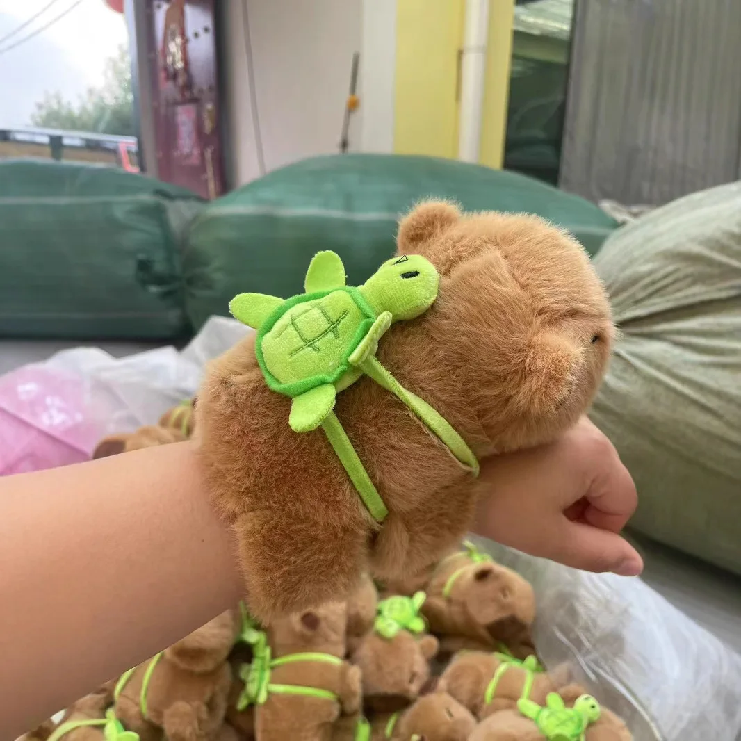 Kawaii Capybara Plush Toy Stuffed Doll Cute Birthday Gift for Kids Funny Handband Puppet Creative Bicycle Gag Toy