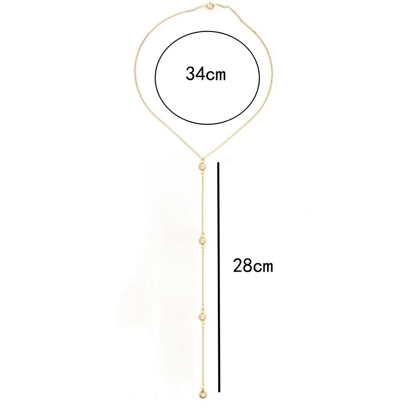 New Fashion Punk 2025 Necklace Back Necklace Simple Crystal Back Necklace Necklace Lady Wholesale Sales Colar Feminino