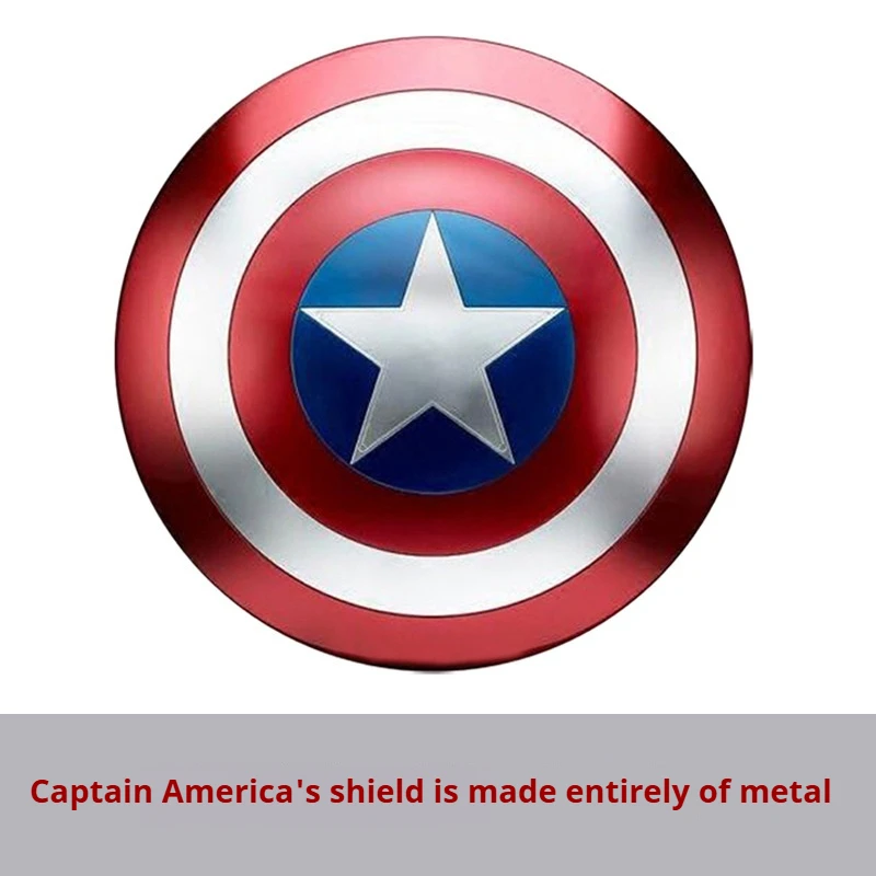 

32-60cm All Metal Captain America Shield Model Abs Shield Movie Role-Playing Decoration Wall Clock Mute Decoration