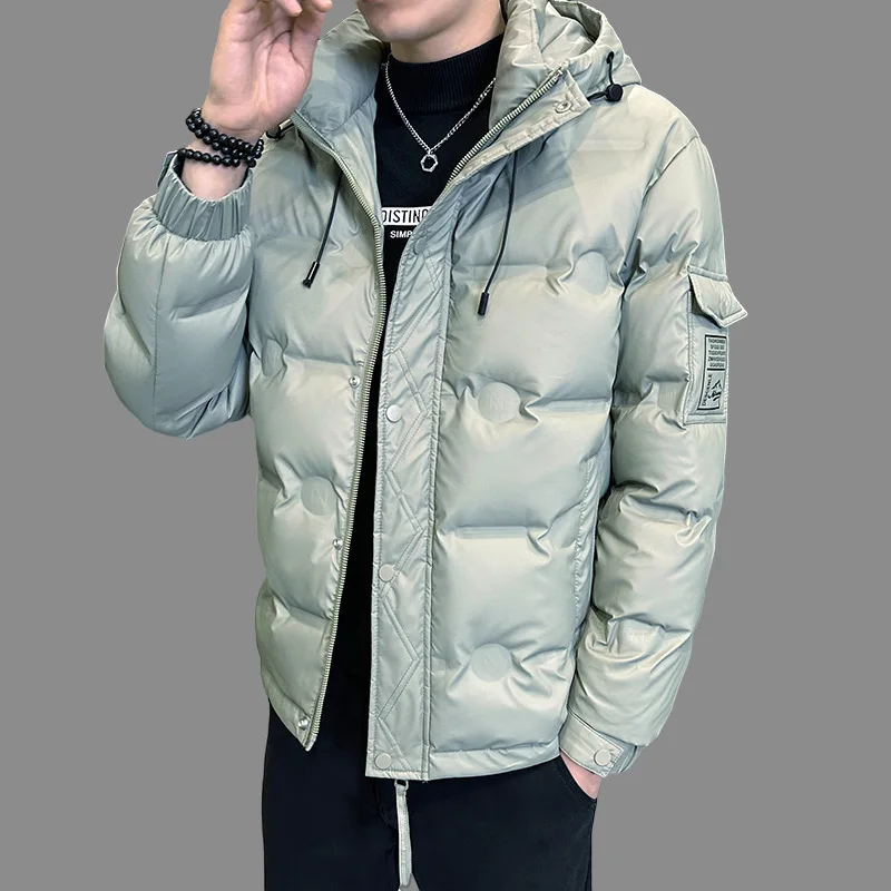 Men\'s Winter Duck Down Jacket 2024 Hip Hop Lightweight Handsome Short Style Warm Coats Trendy Hooded Fashionable Dwon Jacket