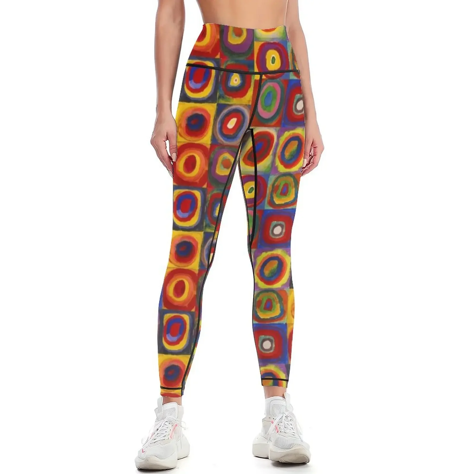 Squares with Concentric Circles by Kandinsky Leggings jogging pants Leginsy push up sports for gym Womens Leggings
