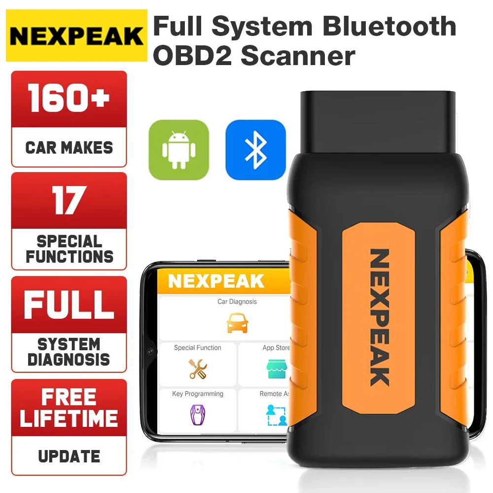 NEXPEAK K1 PLUS OBD2 сканер полная система диагностические инструменты DPF ABS масло сброс IMMO считыватель кодов профессиональный автомобильный диагностический инструмент